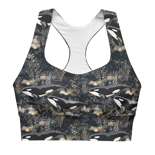 Midnight Orca Eco Sports Bra Top - Salinity Swimwear