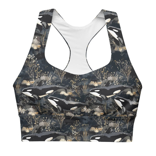 Salinity Swimwear Midnight Orca Eco Sports Bra Top Sports Top
