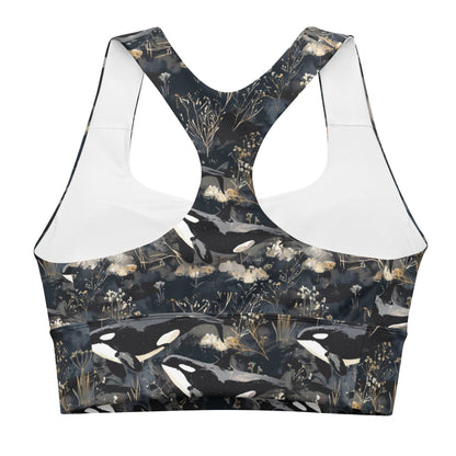 Midnight Orca Eco Sports Bra Top - Salinity Swimwear