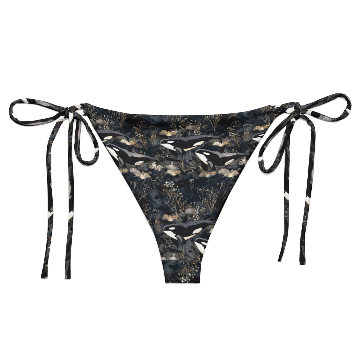 Midnight Orca Eco String Bikini Bottom - Salinity Swimwear