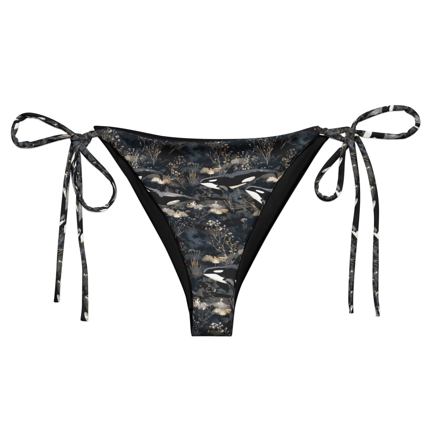 Midnight Orca Eco String Bikini Bottom - Salinity Swimwear