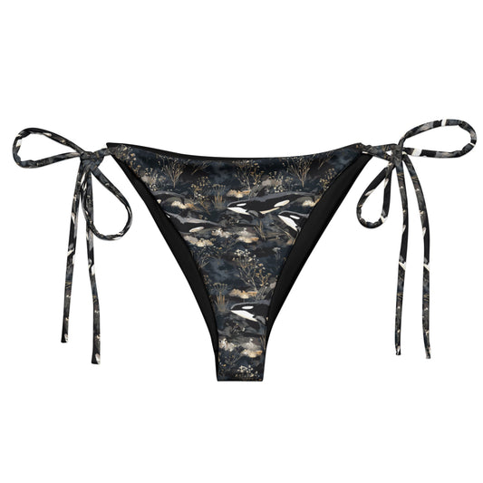 Midnight Orca Eco String Bikini Bottom - Salinity Swimwear