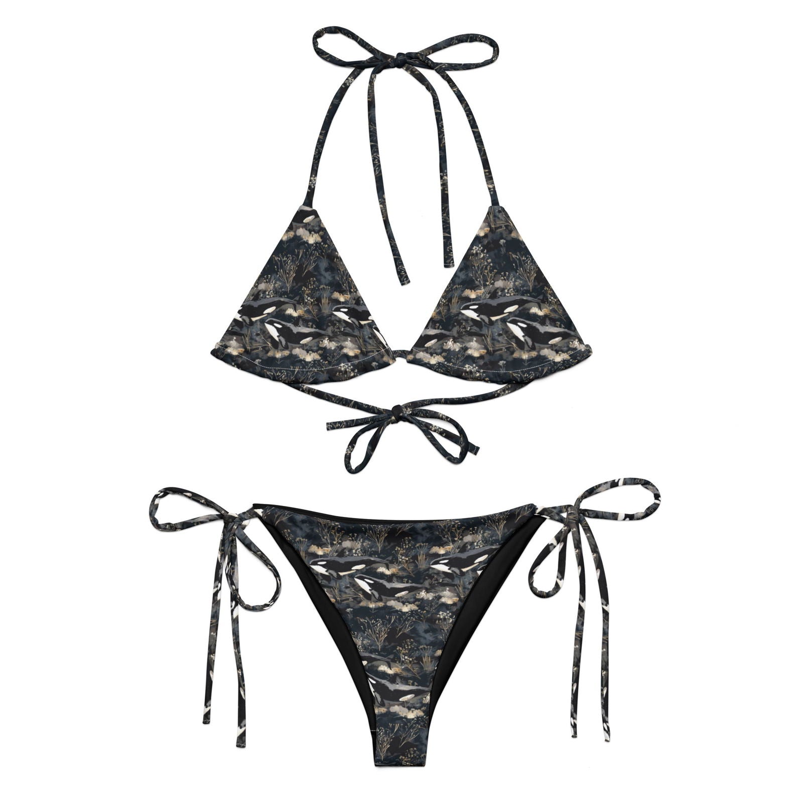 Salinity Swimwear Midnight Orca Eco String Bikini Set Bikini Set