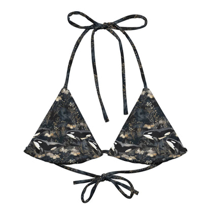 Midnight Orca Eco String Bikini Top - Salinity Swimwear