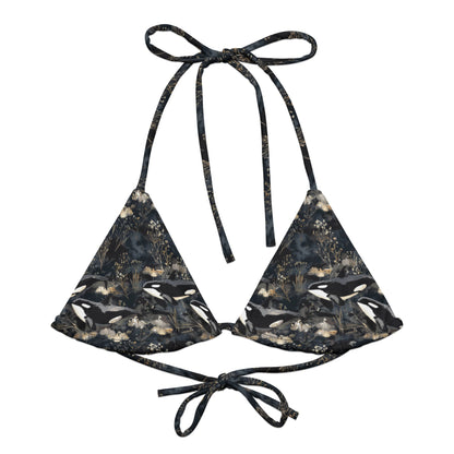 Midnight Orca Eco String Bikini Top - Salinity Swimwear
