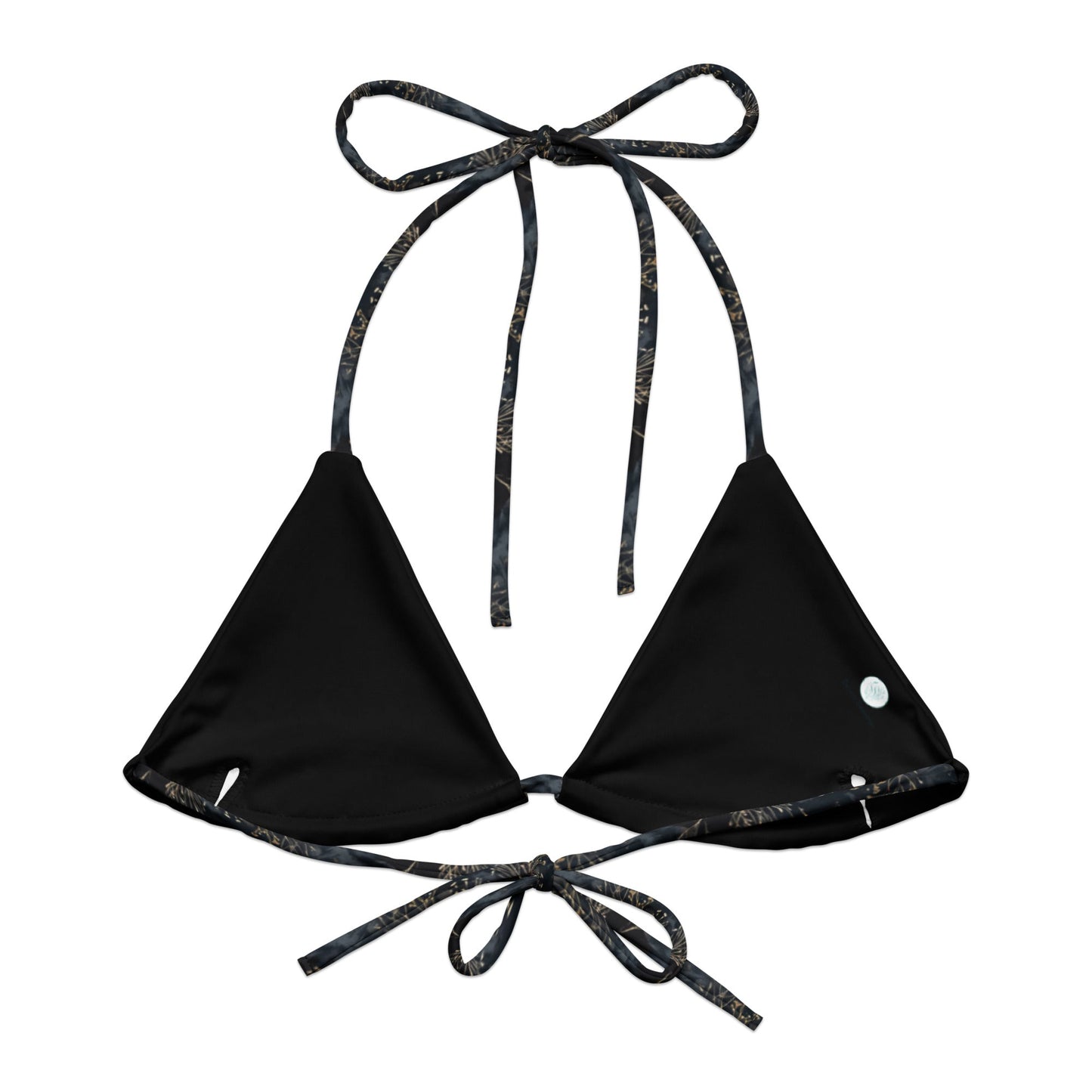 Midnight Orca Eco String Bikini Top - Salinity Swimwear