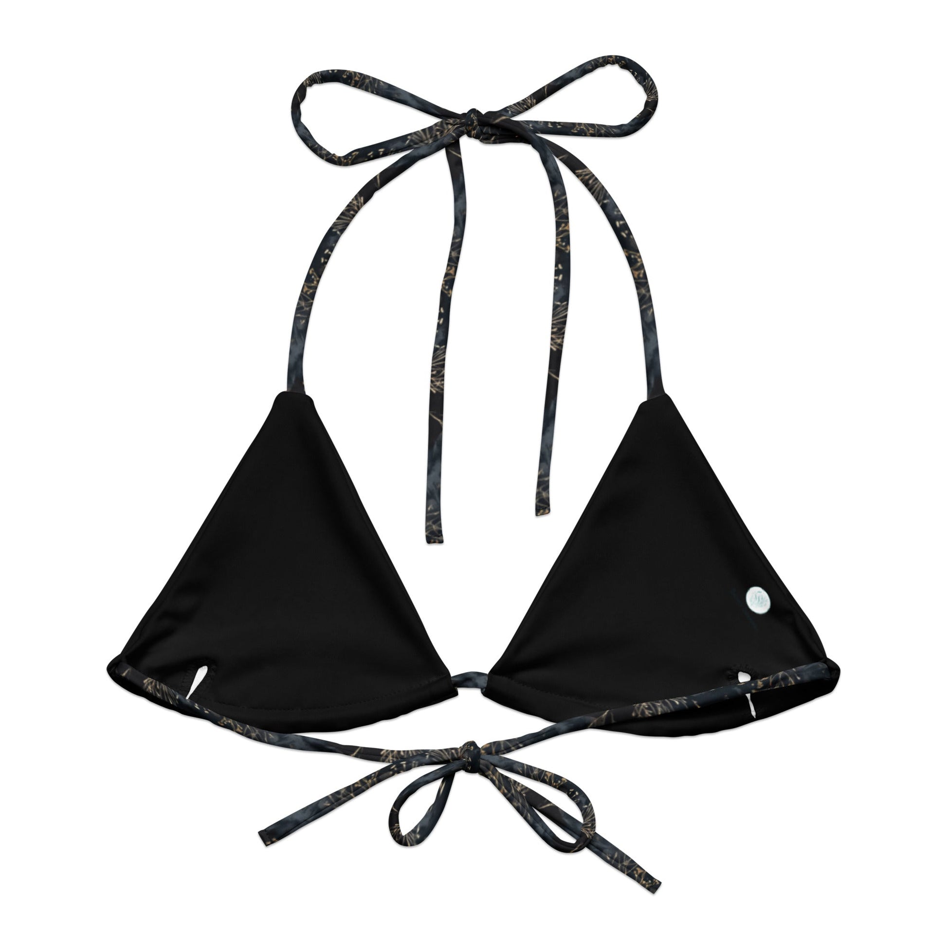 Midnight Orca Eco String Bikini Top - Salinity Swimwear