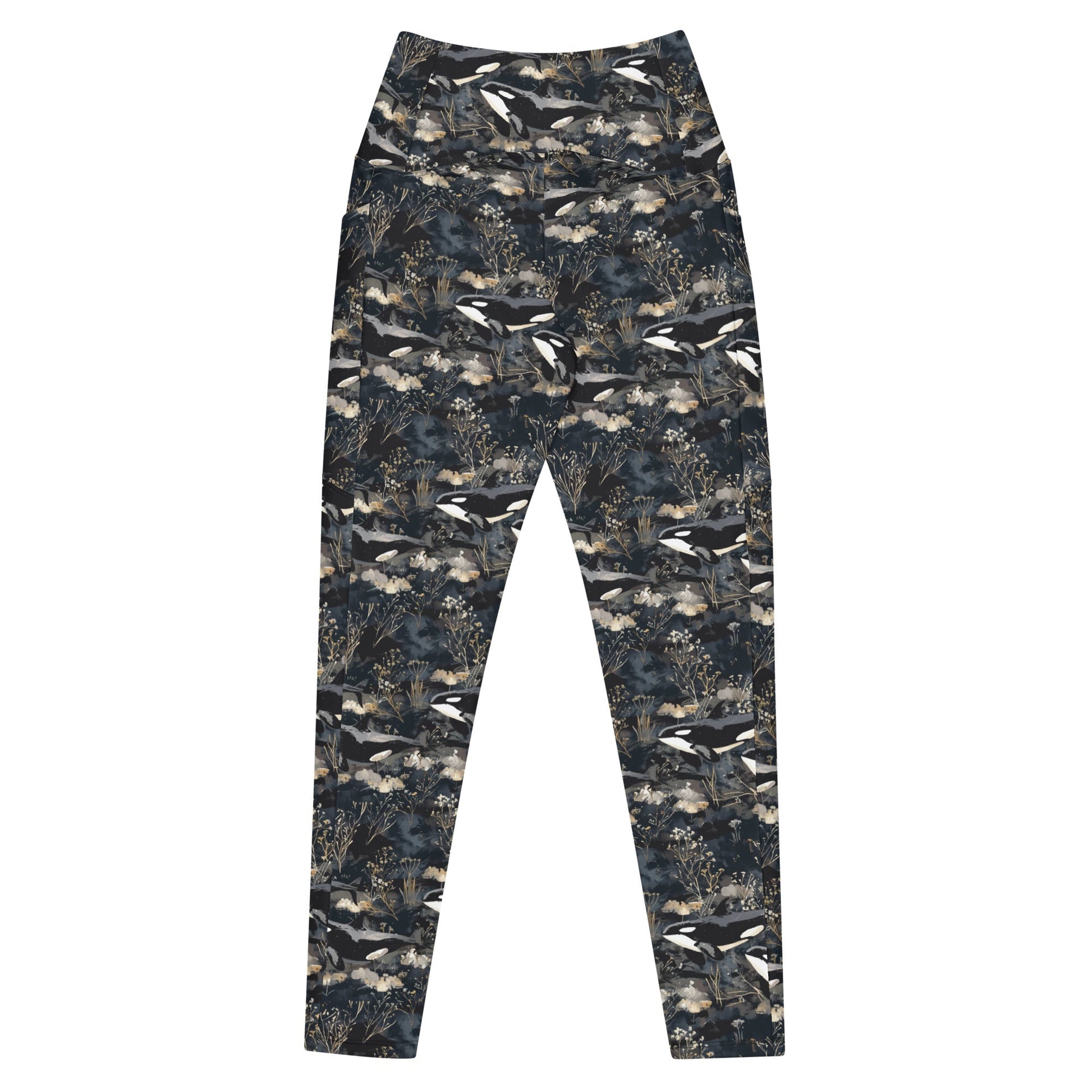 Midnight Orca Eco Swim Leggings With Pockets - Salinity Swimwear