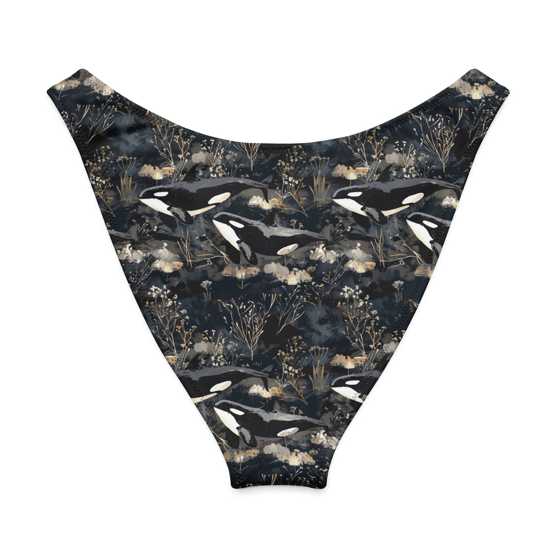 Salinity Swimwear Midnight Orca High - Leg Cheeky Bikini Bottom Bikini Bottom