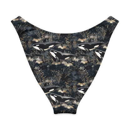 Salinity Swimwear Midnight Orca High - Leg Cheeky Bikini Bottom Bikini Bottom
