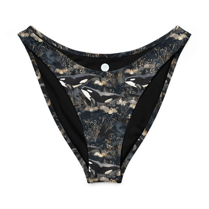 Salinity Swimwear Midnight Orca High - Leg Cheeky Bikini Bottom Bikini Bottom