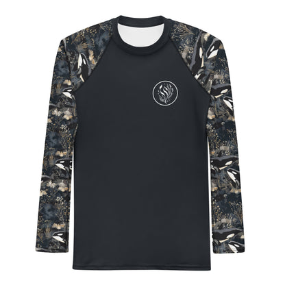 Midnight Orca Men's Rash Guard - Salinity Swimwear