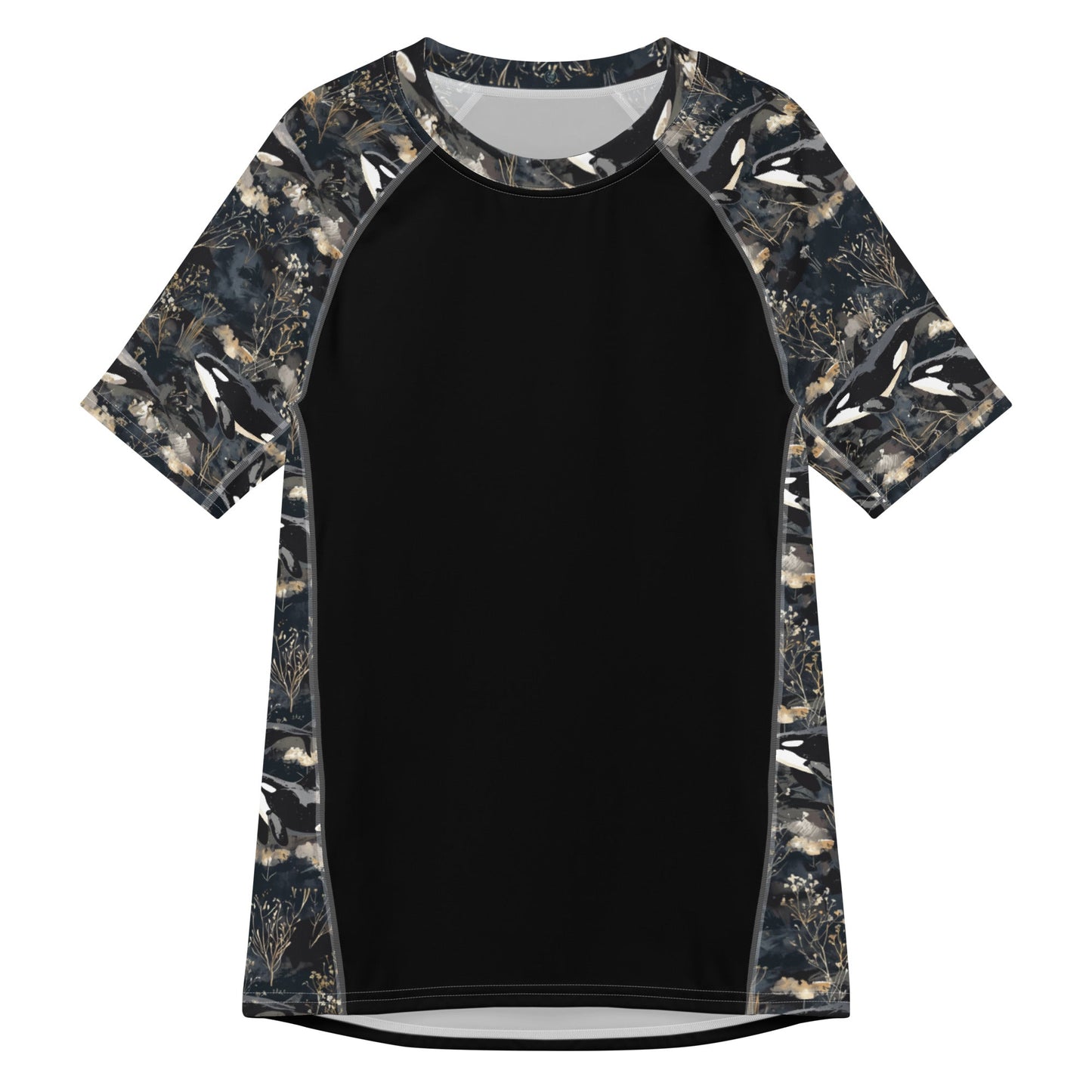Salinity Swimwear Midnight Orca Men’s Short Sleeve Swim Shirt Rash Guard