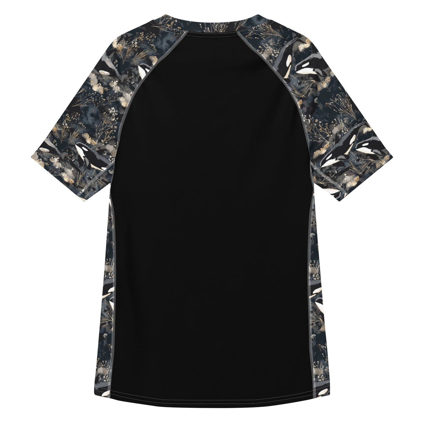 Salinity Swimwear Midnight Orca Men’s Short Sleeve Swim Shirt Rash Guard