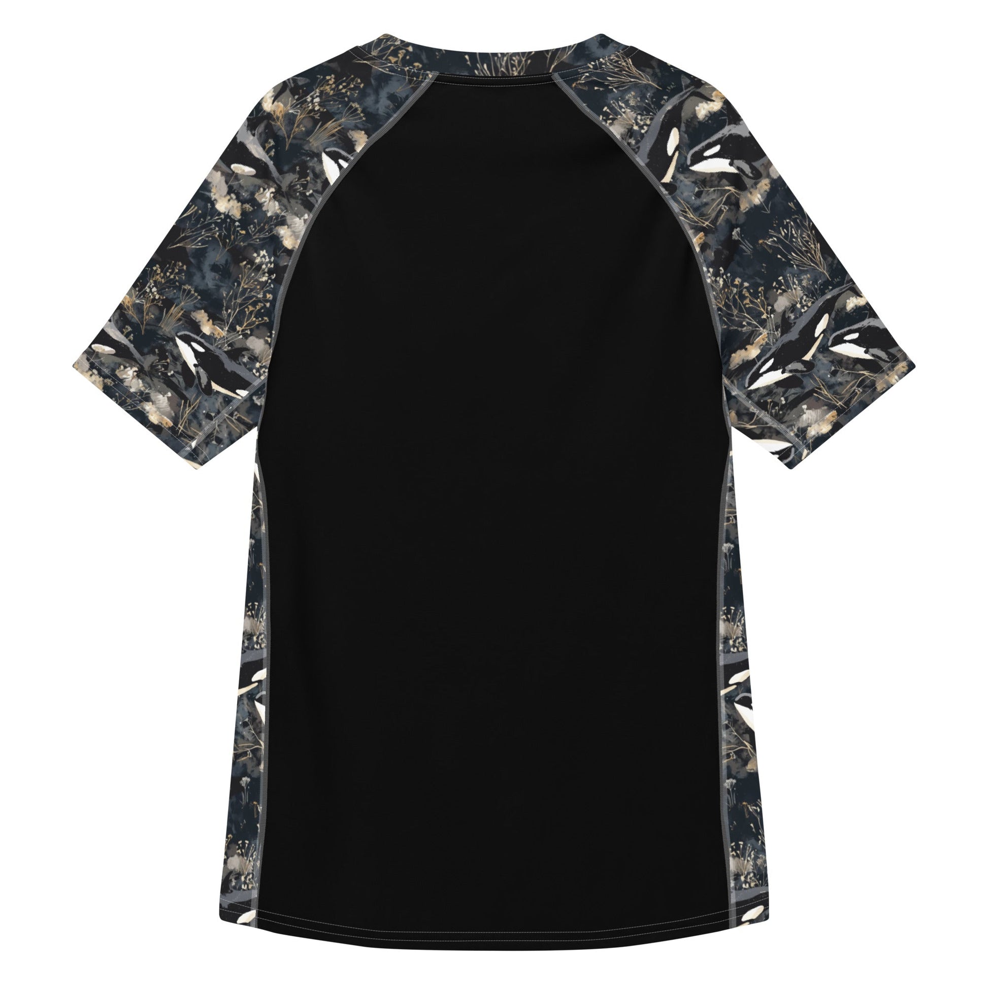 Salinity Swimwear Midnight Orca Men’s Short Sleeve Swim Shirt Rash Guard