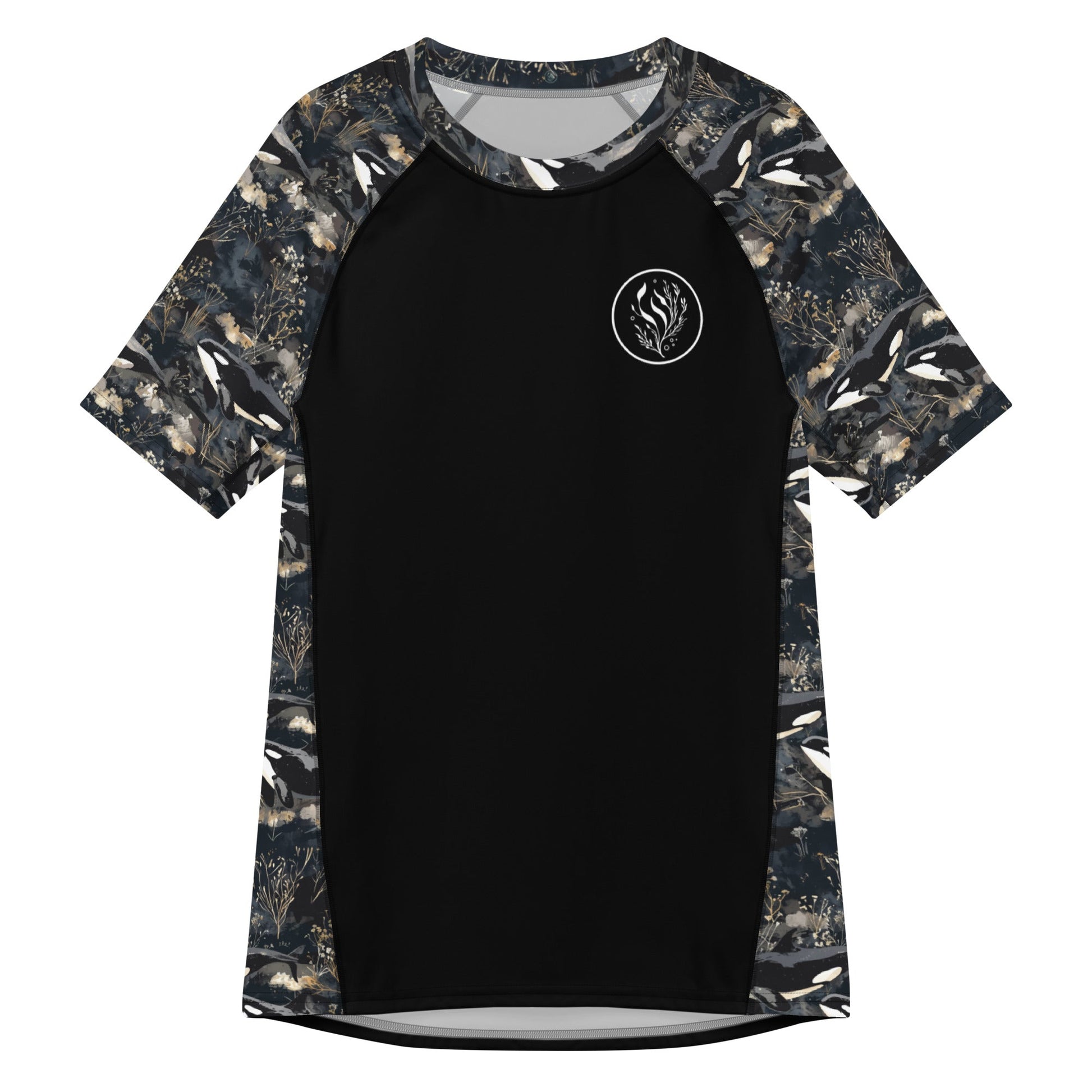 Midnight Orca Men’s Short Sleeve Swim Shirt - Salinity Swimwear