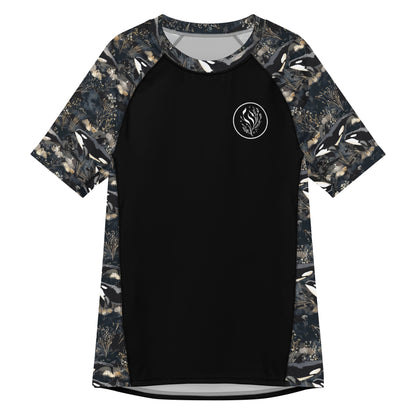 Midnight Orca Men’s Short Sleeve Swim Shirt - Salinity Swimwear