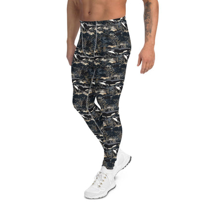Salinity Swimwear Midnight Orca Men's Swim Leggings Leggings