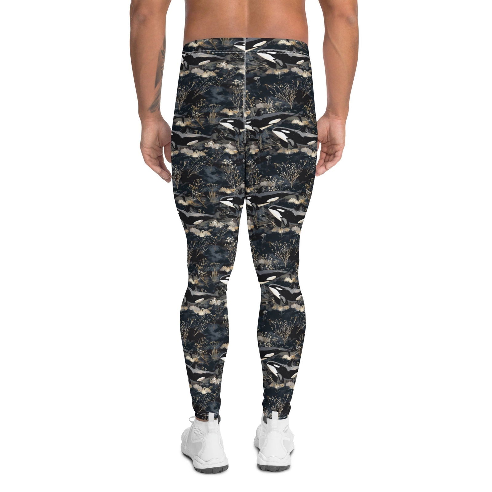 Salinity Swimwear Midnight Orca Men's Swim Leggings Leggings