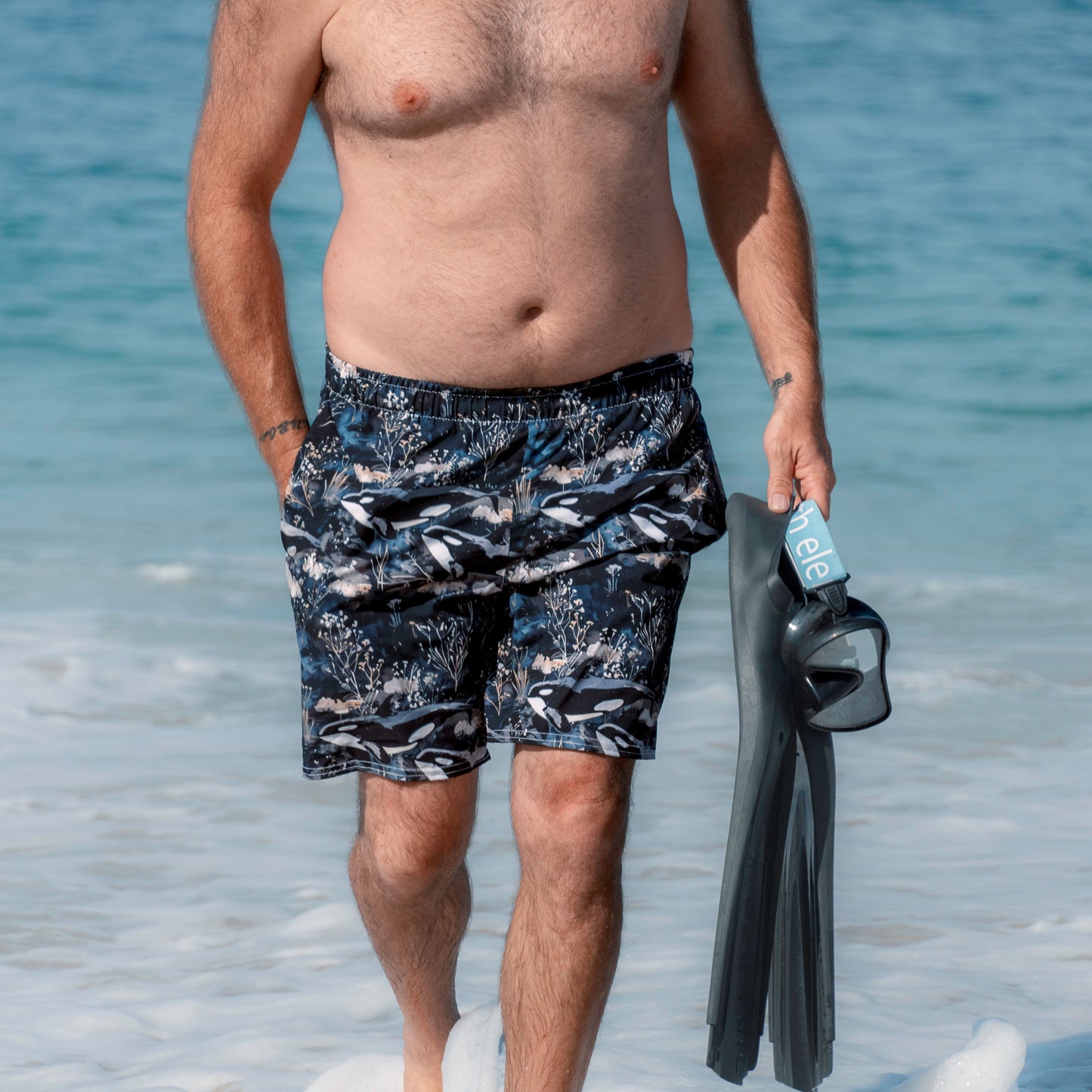 Salinity Swimwear Midnight Orca Men's Swim Trunks Swim Trunks