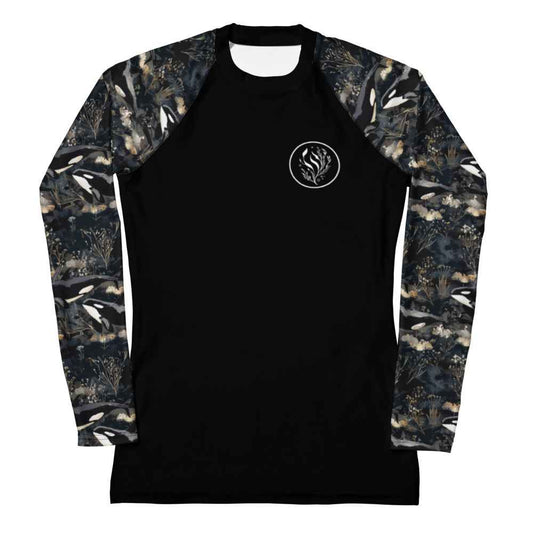 Salinity Swimwear Midnight Orca Women's Rash Guard Solid Rash Guard