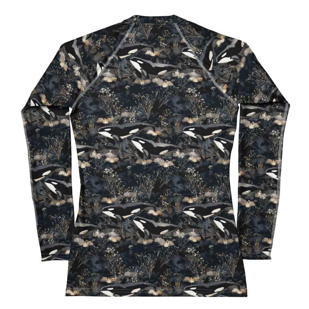 Salinity Swimwear Midnight Orca Women's Rash Guard Rash Guard