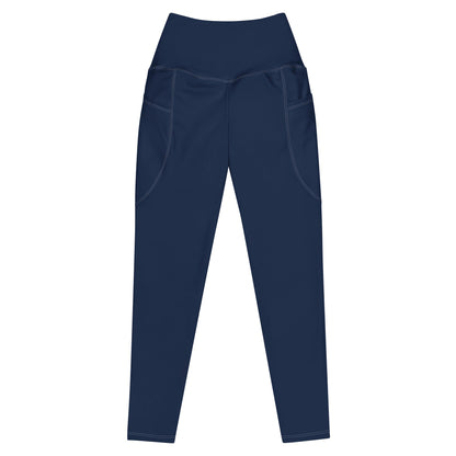 Salinity Swimwear Navy Blue Eco Swim Leggings With Pockets Leggings