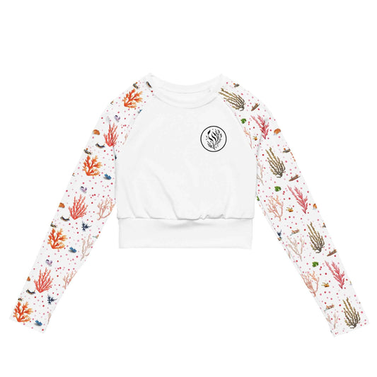 Salinity Swimwear Nudibranch Bliss Long Sleeve Eco Cropped Rash Guard Solid Cropped Rash Guard