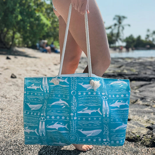 Salinity Swimwear Ocean Drift Oversized Beach Tote Bag