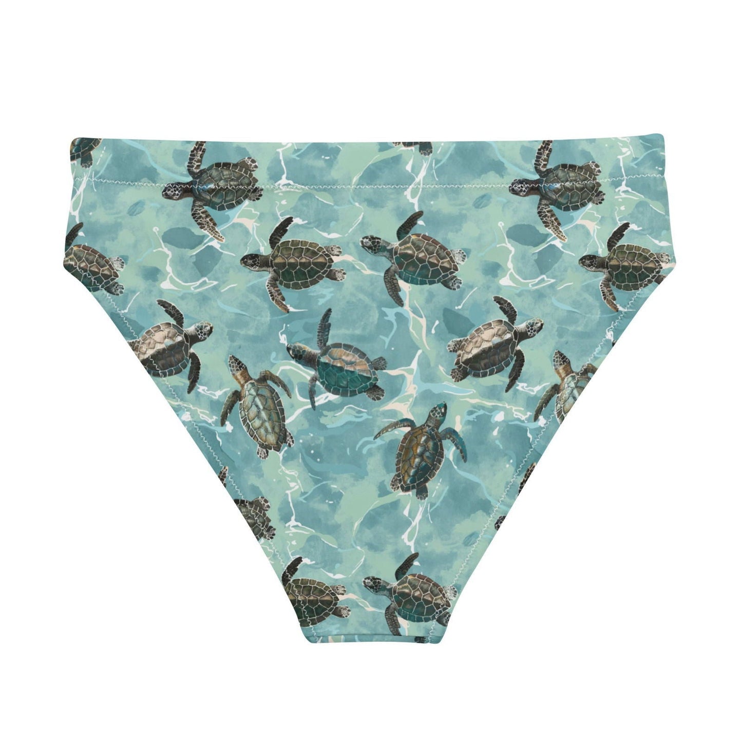 Salinity Swimwear Oceanic Sea Turtle Eco High - Waisted Bikini Bottom Bikini Bottom