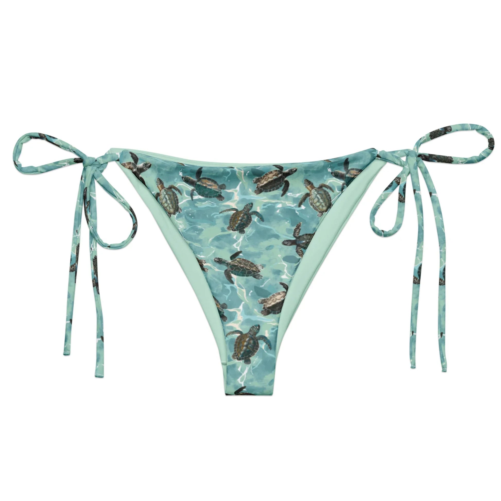 Oceanic Sea Turtle Eco String Bikini Bottom - Salinity Swimwear