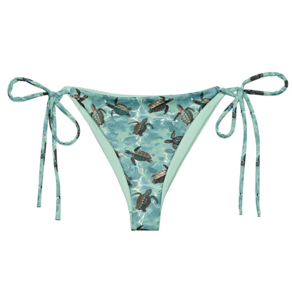 Oceanic Sea Turtle Eco String Bikini Bottom - Salinity Swimwear