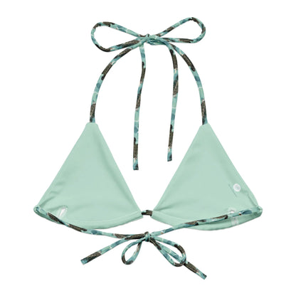Oceanic Sea Turtle Eco String Bikini Top - Salinity Swimwear