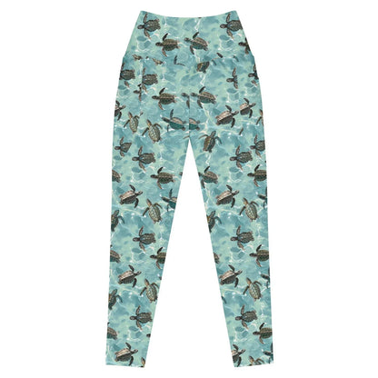 Oceanic Sea Turtle Eco Swim Leggings With Pockets - Salinity Swimwear