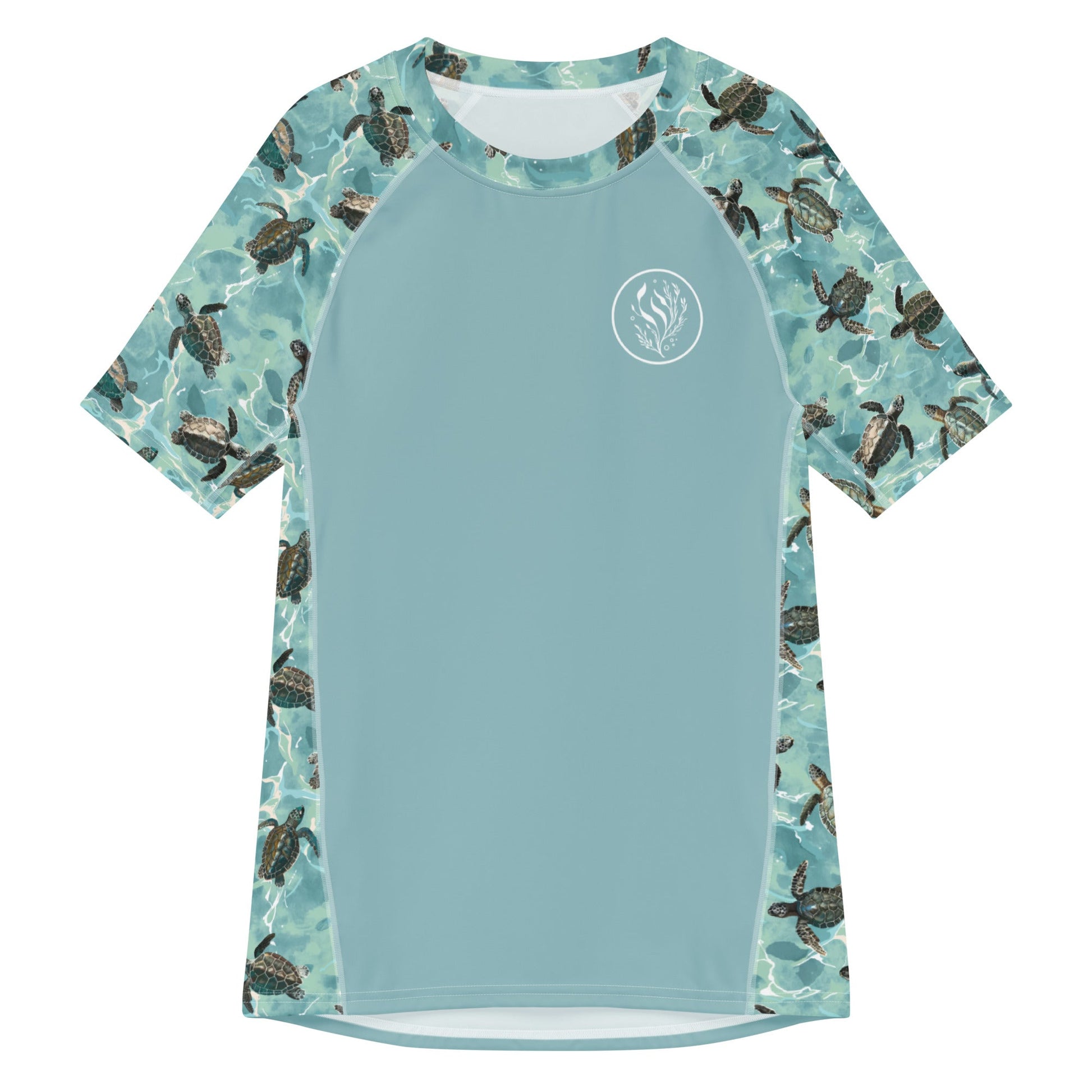 Salinity Swimwear Oceanic Sea Turtle Men’s Short Sleeve Swim Shirt Rash Guard