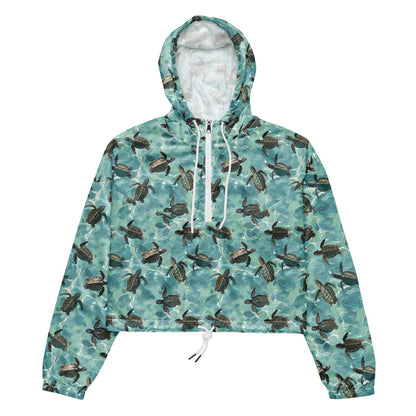 Salinity Swimwear Oceanic Sea Turtle Women’s Cropped Windbreaker Windbreaker