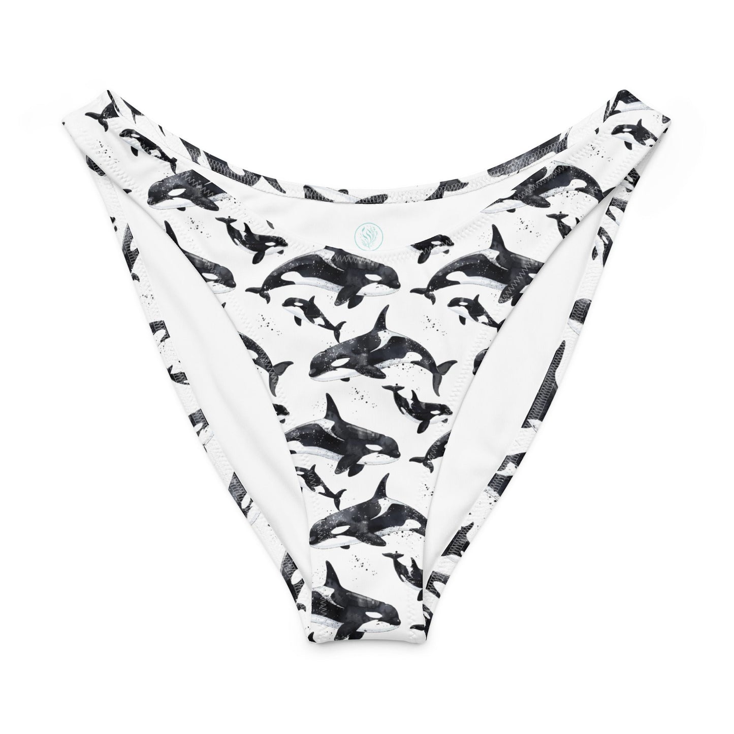 Salinity Swimwear Orca Pod Eco High - Leg Cheeky Bikini Bottom Bikini Bottom
