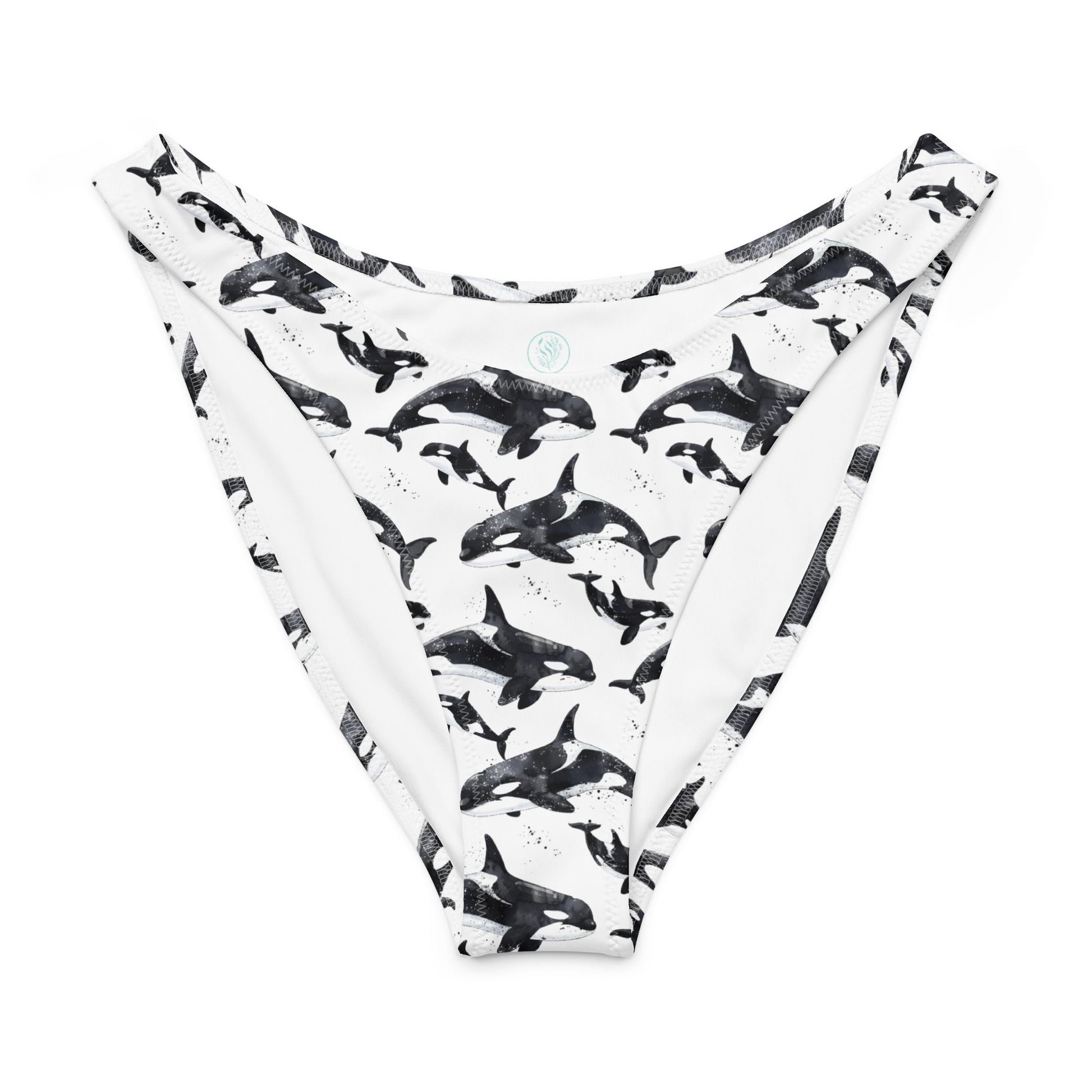 Salinity Swimwear Orca Pod Eco High - Leg Cheeky Bikini Bottom Bikini Bottom