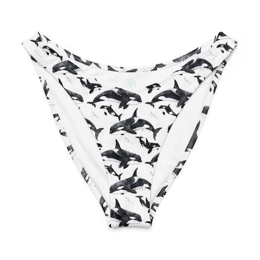Salinity Swimwear Orca Pod Eco High - Leg Cheeky Bikini Bottom Bikini Bottom