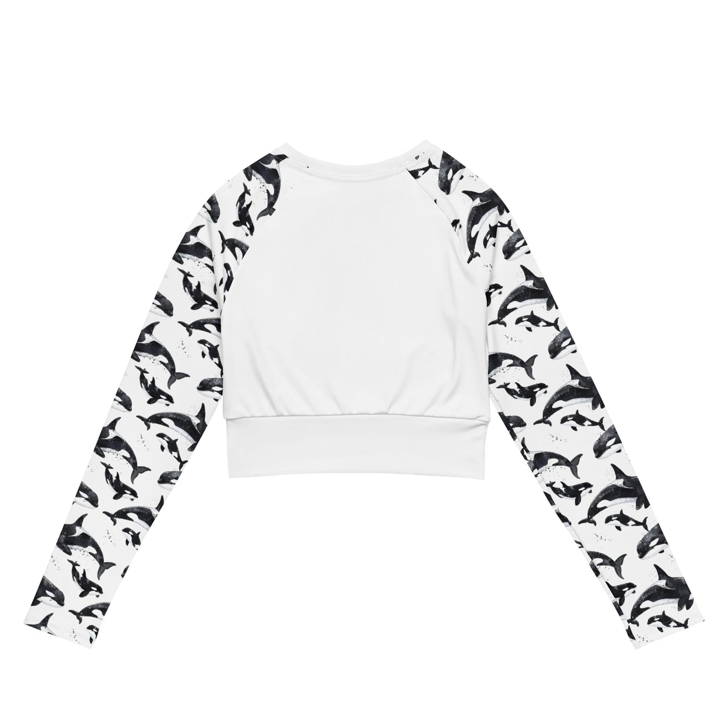 Salinity Swimwear Orca Pod Long Sleeve Eco Cropped Rash Guard Solid Cropped Rash Guard