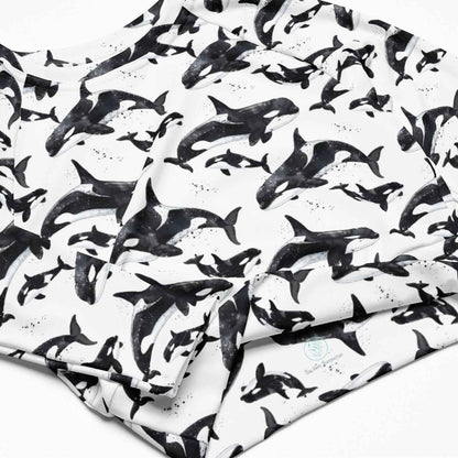 Orca Pod Long Sleeve Eco Cropped Rash Guard - Salinity Swimwear