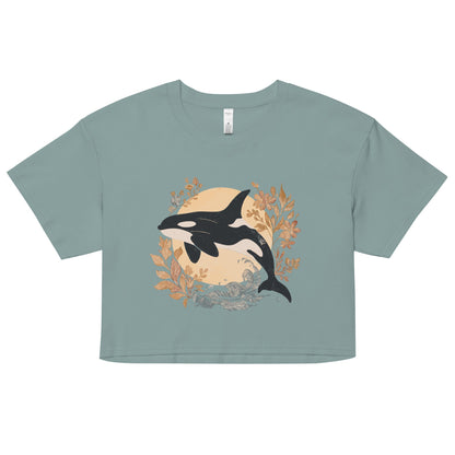 Salinity Swimwear Orca Sunset Women’s Crop Top T-Shirt