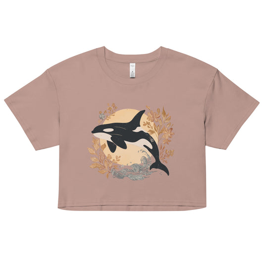 Salinity Swimwear Orca Sunset Women’s Crop Top T-Shirt