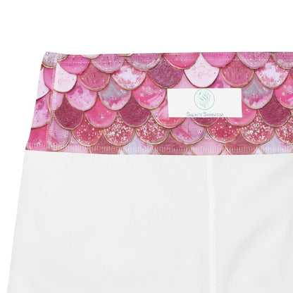Pink Pearl Mermaid Capri Swim Leggings - Salinity Swimwear