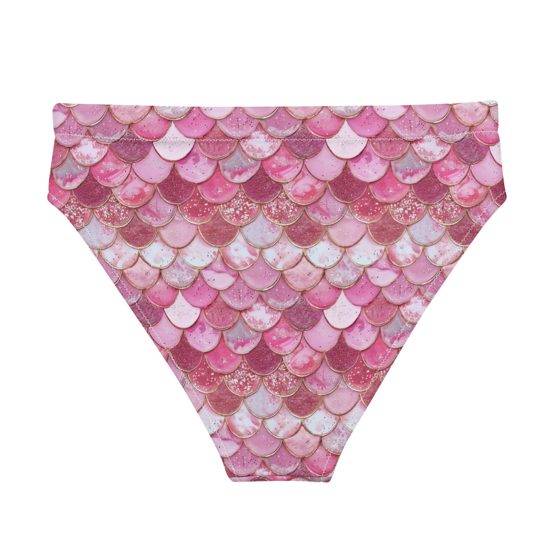 Salinity Swimwear Pink Pearl Mermaid Eco High - Waisted Bikini Bottom Bikini Bottom