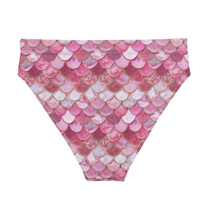 Salinity Swimwear Pink Pearl Mermaid Eco High - Waisted Bikini Bottom Bikini Bottom