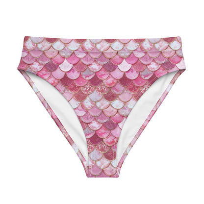 Pink Pearl Mermaid Eco High-Waisted Bikini Bottom - Salinity Swimwear