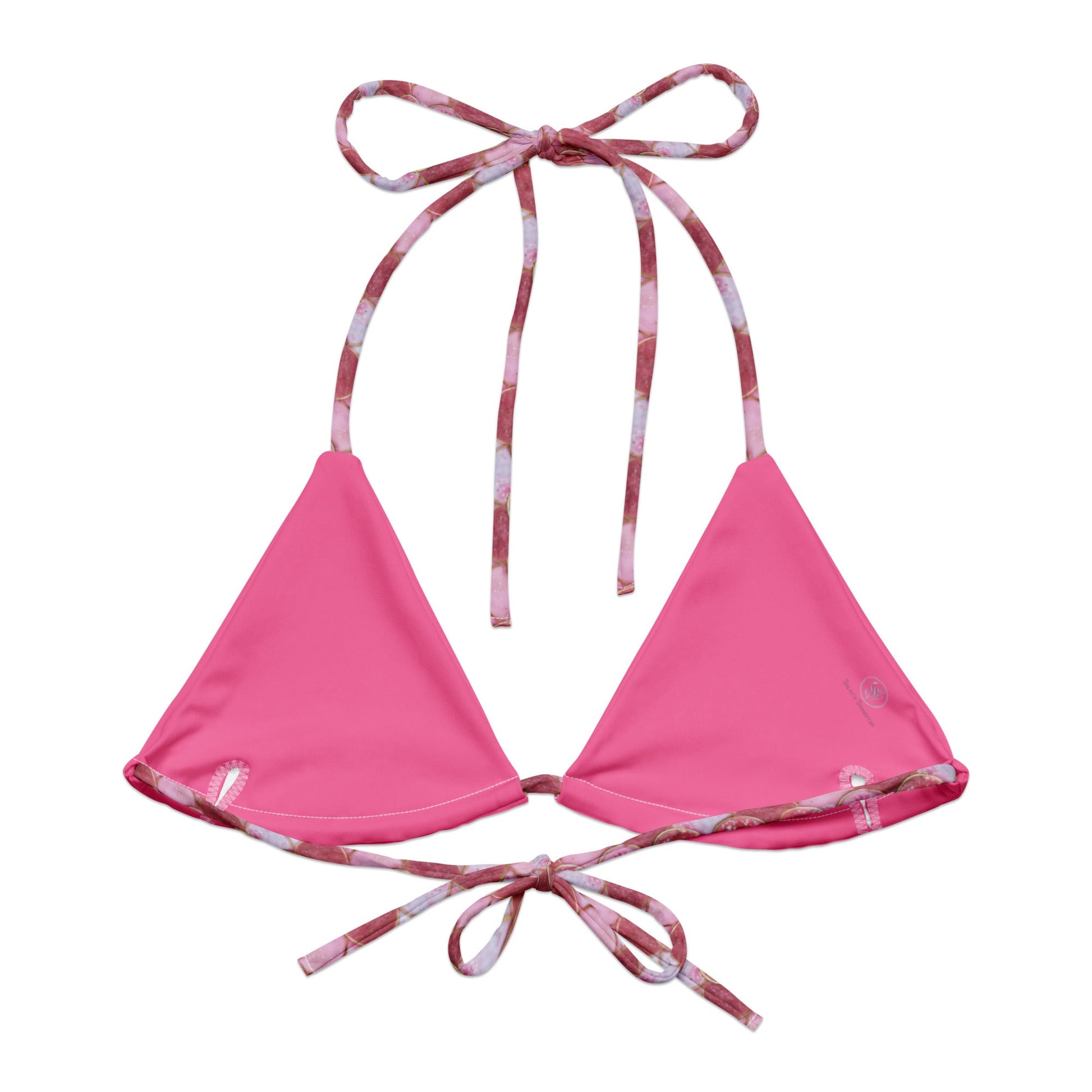 Salinity Swimwear Pink Pearl Mermaid Eco String Bikini Top Bikini Top