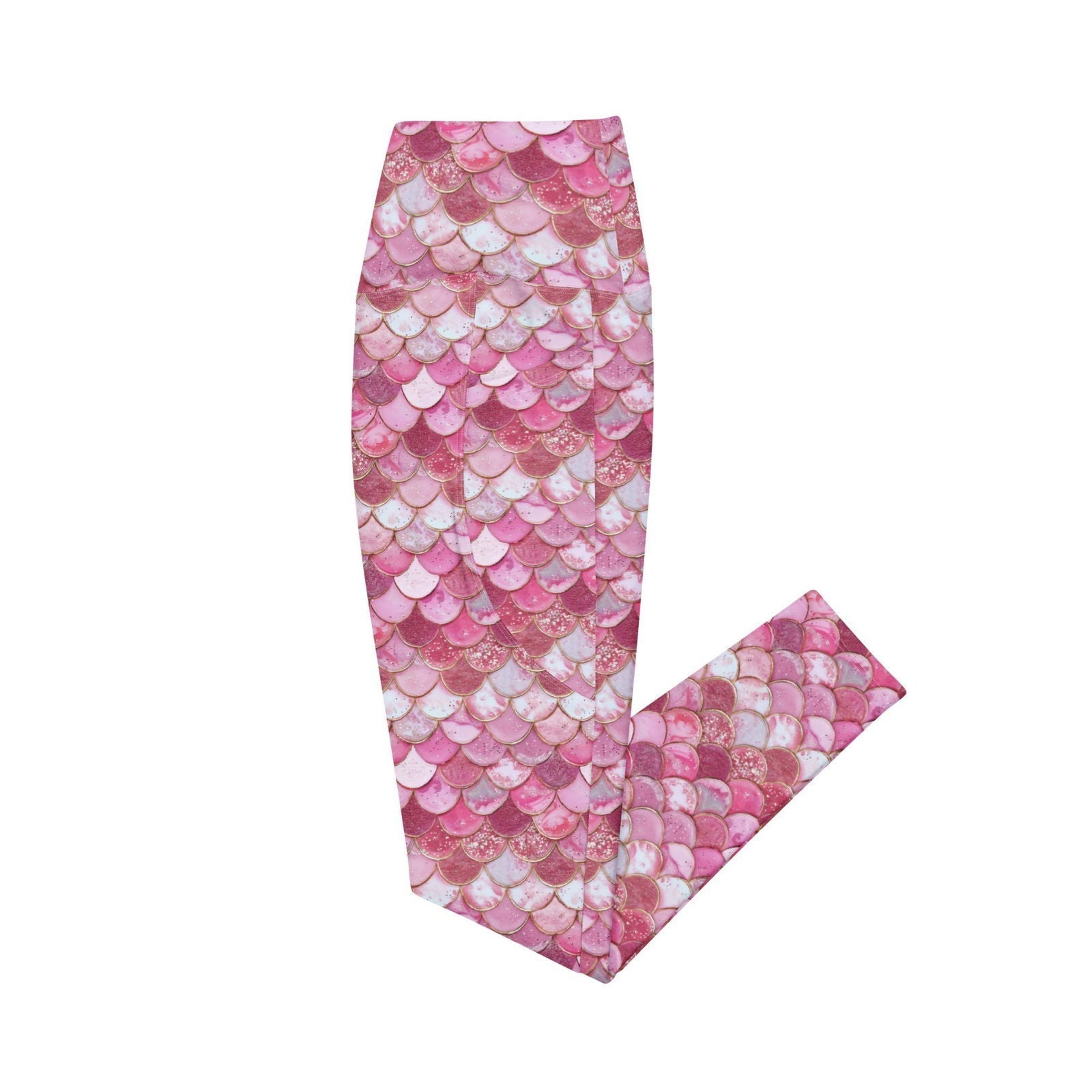 Salinity Swimwear Pink Pearl Mermaid Eco Swim Leggings With Pockets Leggings