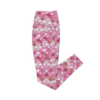 Salinity Swimwear Pink Pearl Mermaid Eco Swim Leggings With Pockets Leggings